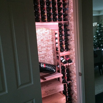 Cork Walls in Small Closet Wine Room