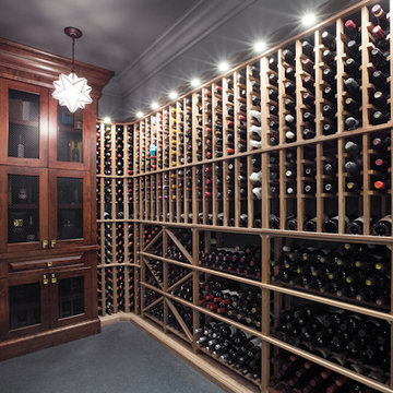 Country House Wine Room with Scotch Cabinet