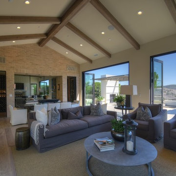 Crystal Cove, Newport Beach, Orange County Custom Wine Cellar within Model Home