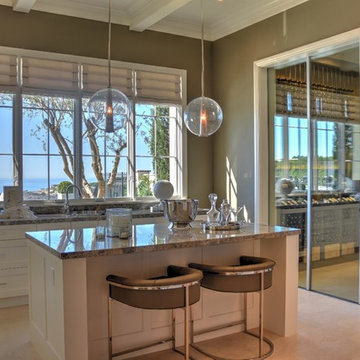 Crystal Cove, Newport Coast, California Modern Custom Wine Cellar in Model Home