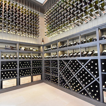 Crystal Cove, Newport Coast, California Modern Custom Wine Cellar in Model Home