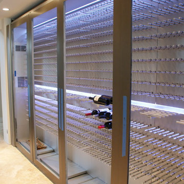Custom Aluminum Wine Cellar Cabinet