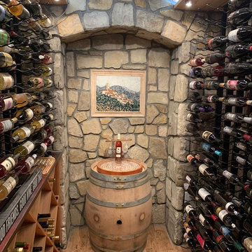 Custom Home Cellar with Vino View Racking