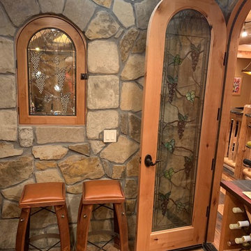 Custom Home Cellar with Vino View Racking