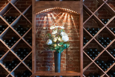 Wine cellar - contemporary wine cellar idea in Denver