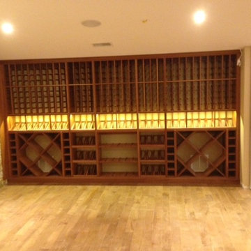 Custom Sapele Mahogany wine cellar