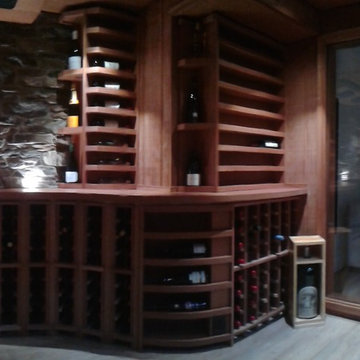 Custom Sapele Wine Cellar and basement Reno