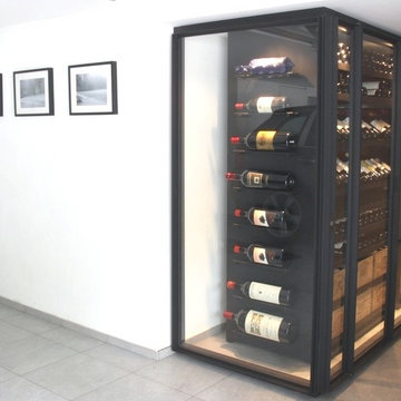 Custom Wine Cabinet - Metal & Glass