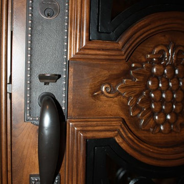 Custom Wine Cellar Door TX - Handle and Lock Set