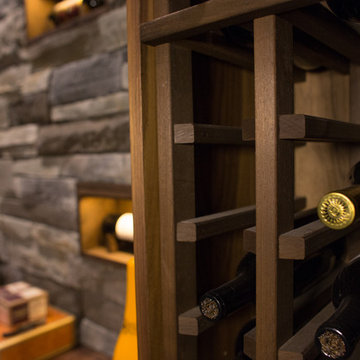 Custom Wine Cellar in White Rock, BC - Individual Bottle Slot Racks