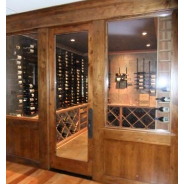 Custom Wine Cellar Memphis Tennessee with Wood and Metal Racking