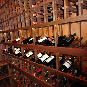 Custom Wine Cellar with Distressed & Weathered Redwood Del Mar San Diego Closet