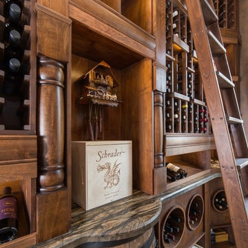 Custom Wine Cellar with Wine Staves