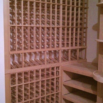 Custom Wine Racking Crafted From Unfinished All Heart Redwood