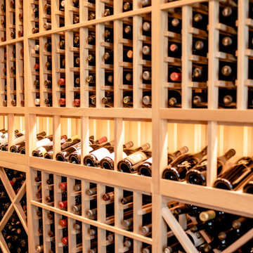Dallas Contemporary Custom Wine Cellar Racking