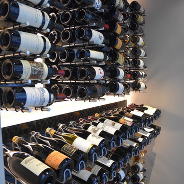 Del Mar San Diego Modern Traditional Custom Wine Cellar Wine Room Glass Stone