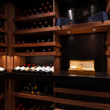 Dream Wine Space made of rare cherrywood, capacity of 500 bottles