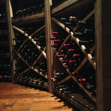 Eco-Friendly Chino Hills Los Angeles California Custom Wine Cellar Under Stairs