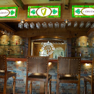 Exemple d'une cave à vin éclectique.