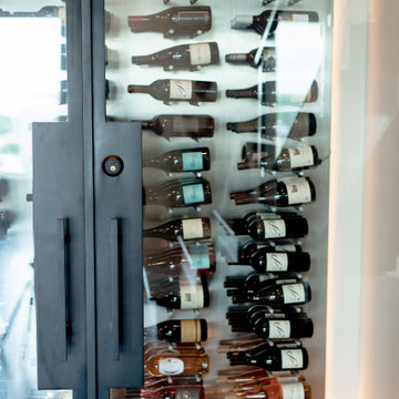 Elegant Glass Closet Wine Cellar in a Dallas High-Rise Condo