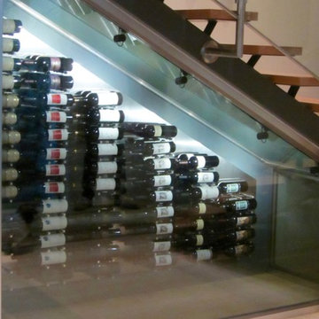 Elegant Modern Wine Cellar Dallas Equipped with a Cooling Unit