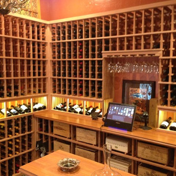 Encinitas Del Mar San Diego California Library to Custom Wine Cellar Conversion