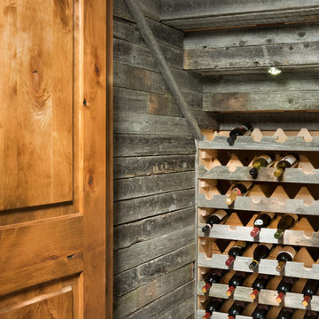 European Inspired Timber Frame Home - Wine Cellar