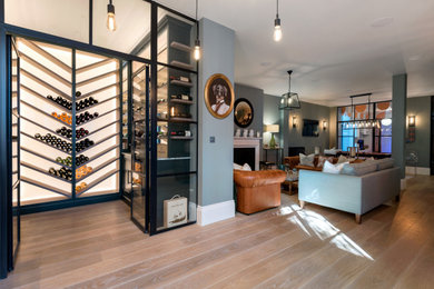 Contemporary wine cellar in London.