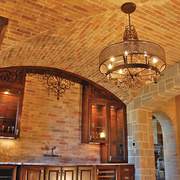 Faux Brick Dining Room