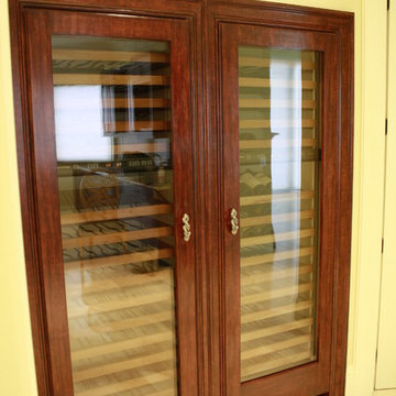 Faux wood doors and cabinets