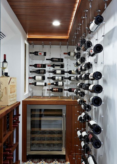 Mediterranean Wine Cellar by Alvarez Homes