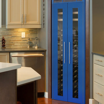 Formica Wine Cabinets with Glass Doors
