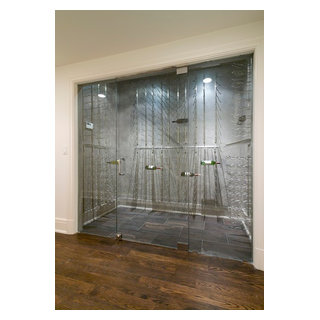 Frameless Wine Room Glass Doors Contemporary Wine Cellar New York By American Frameless