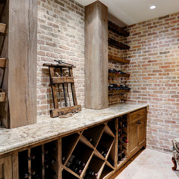 French Country in Garden Oaks - Wine Cellar