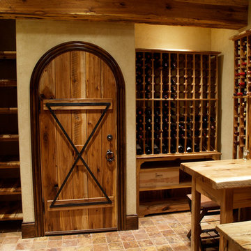 French country wine cellar and theater