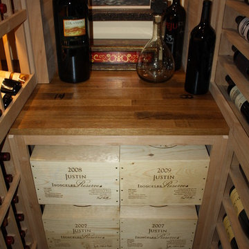 Frisco Dallas Texas Custom Wine Cellar Double Deep Wood Case Storage