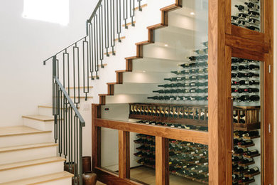 Inspiration for a contemporary wine cellar remodel in Los Angeles
