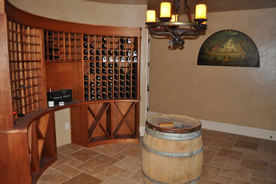 Example of a classic wine cellar design in Portland