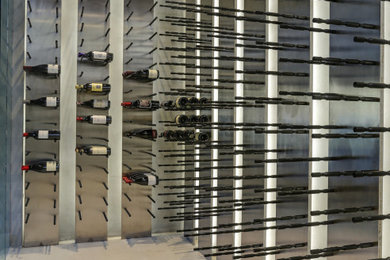 Inspiration for a modern wine cellar remodel in Raleigh