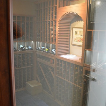 Glass Custom Wine Cellar Door California Installation Project