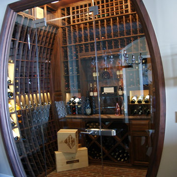 Glass Enclosed Concave Wine Cellar