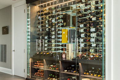 Glass Enclosed Wine Cellar by Papro Wine Cellar With Cable Wine Systems