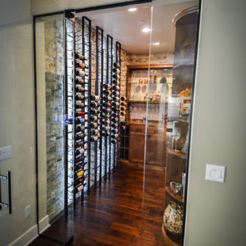 Glass Wine Cellar Door Southern California by Coastal Custom Wine Cellars
