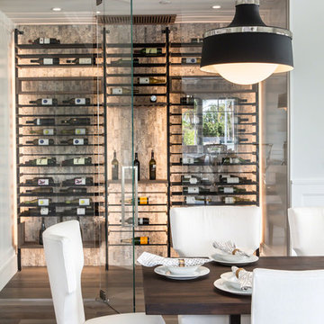 Glass Wine Cellar off Dining Room