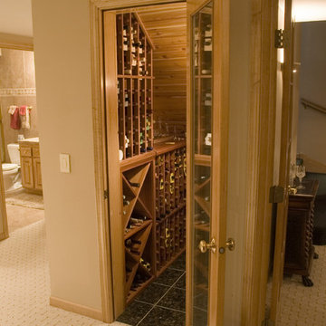 Great Wine Closet Using Under-Staircase Space
