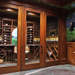 Green Marble Glass Enclosed Wine Cellar