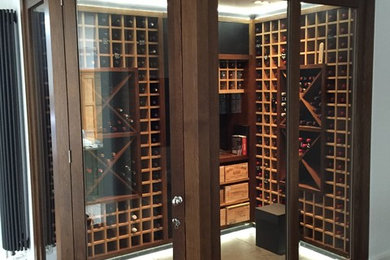 Design ideas for a traditional wine cellar in Manchester.