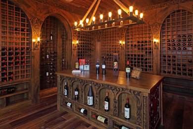 Large mediterranean wine cellar in Minneapolis.