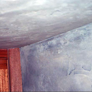 Hand Troweled Plaster and Color Washing Paint Glaze - Wine Cellar