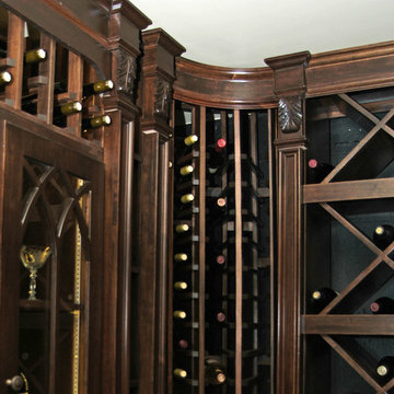 Home Wine Cellar Seattle Details - Mahogany Carvings